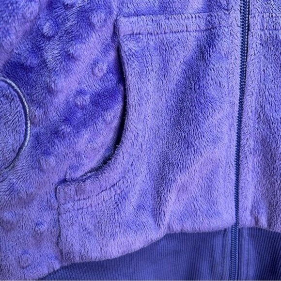 Triple Flip Purple Bubble Dot Fleece Zip up Sweater Size 10​ - Picture 5 of 12